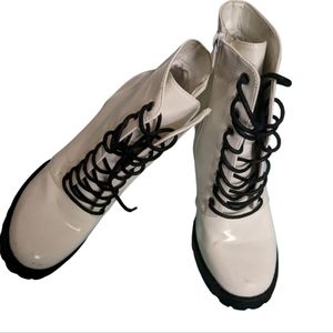 White Patent leather Boots